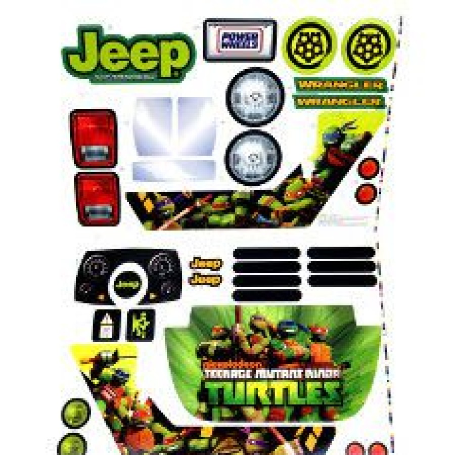 Hot Latest Power Wheels Drh62 Teenage Mutant Ninja Turtles Jeep Decal Sheet #3900-4213